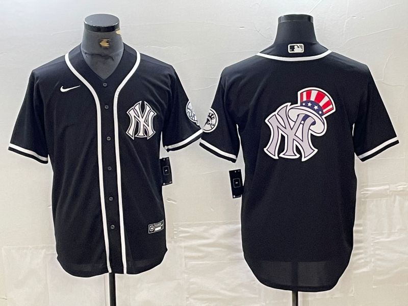 Men New York Yankees Blank Black Second generation joint name Nike 2024 MLB Jersey style 10